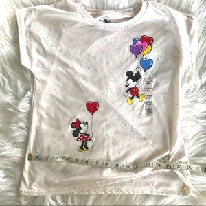 NWT Disney T-shirt Mickey Minnie Balloons Girls L